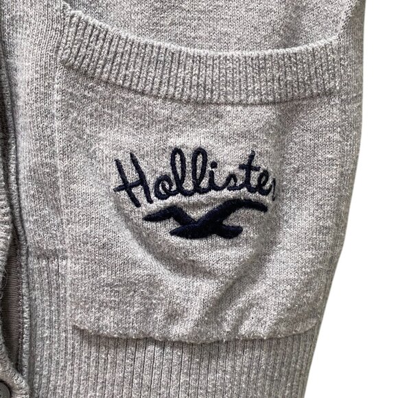 Hollister Y2K Women Varsity Button Up Cardigan Sz M Preppy Nautical Academia - Picture 2 of 12